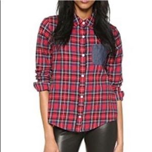 🐇. Like NEW - Clu Too - Flannel Chambray Button Down Shirt
